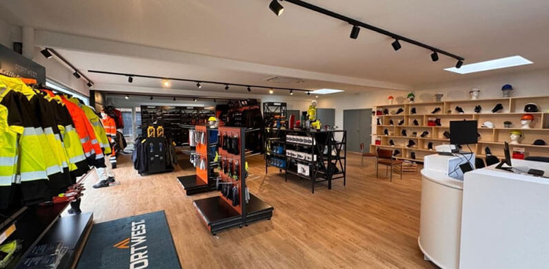 Vue intérieure du magasin ProSafety Mouscron